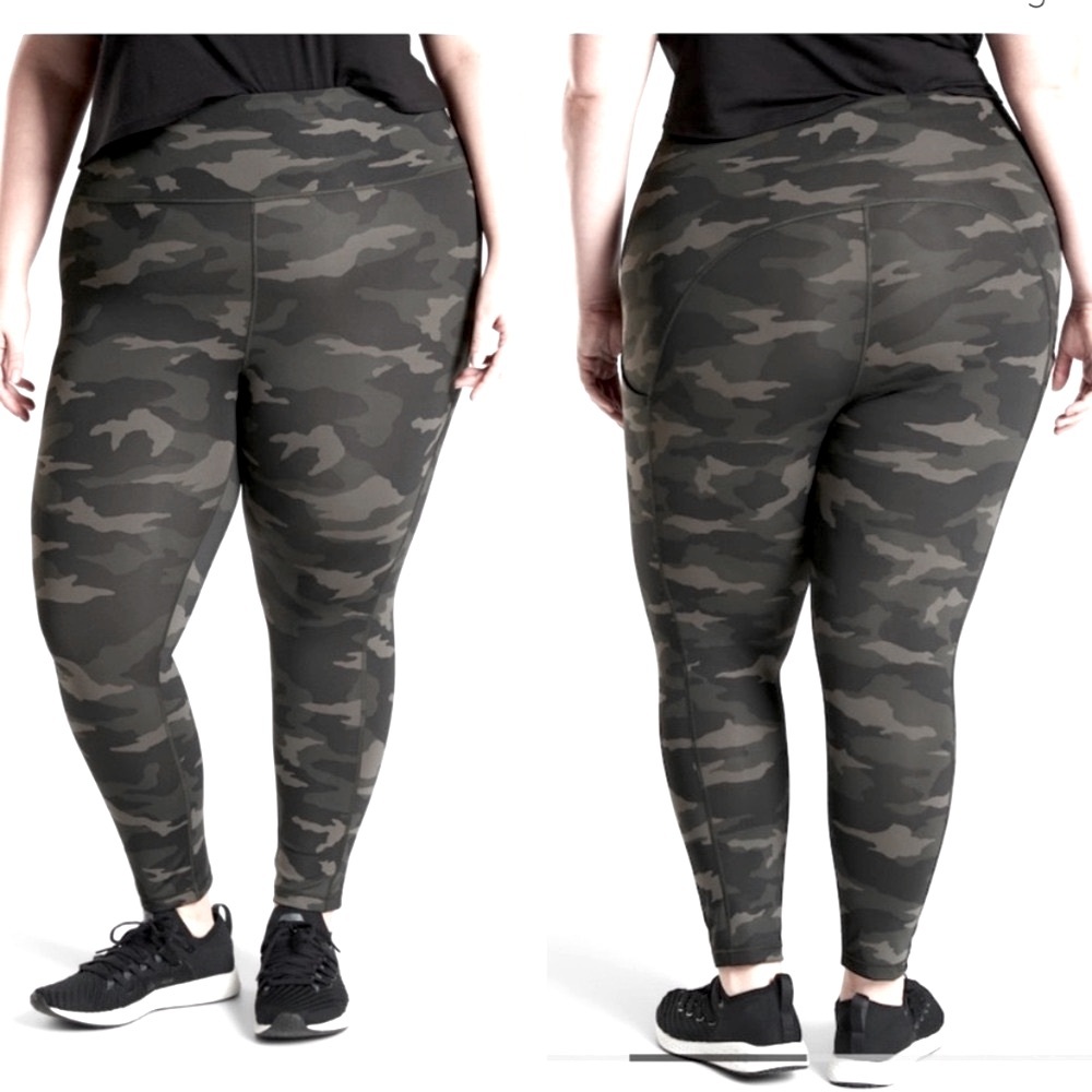 Athleta Black Camo Ultimate 7/8 Stash Pocket Tight Tights Leggings - Picture 6 of 11